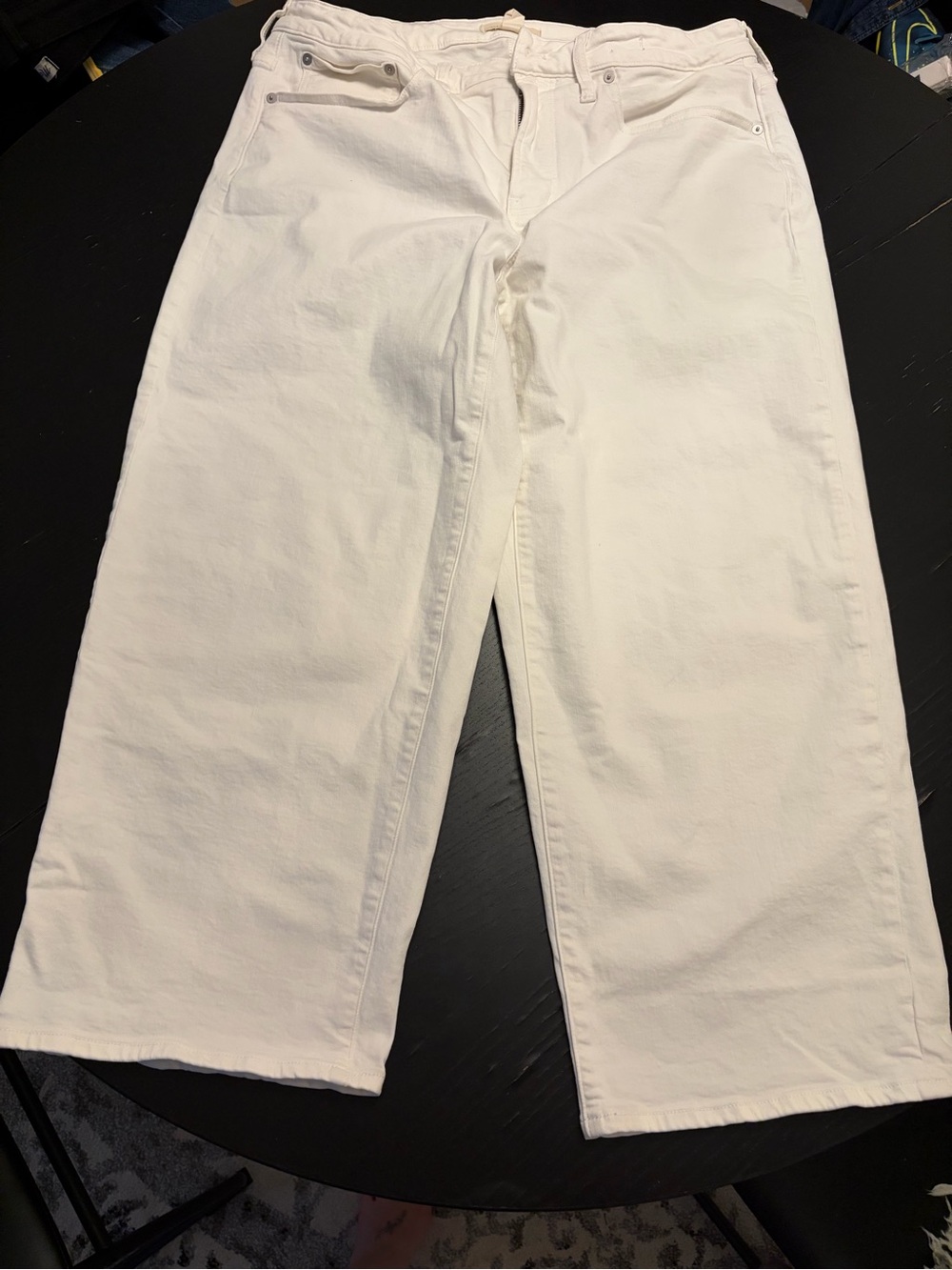 Madewell Off-White Perfect Vintage Wide Leg Crop Jean